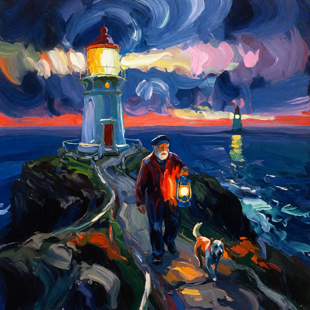 Krea 2 with the neondrip LoRA: the same scene as an abstract oil painting with saturated colors